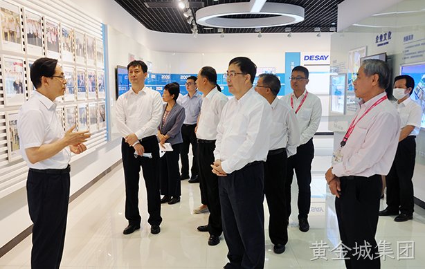 广东省副省长王曦一行莅临黄金城集团考察调研